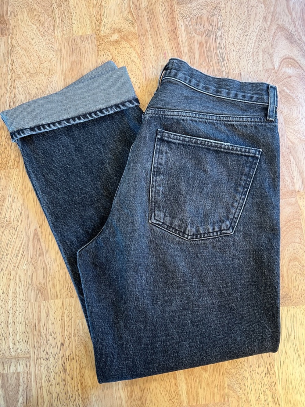 AGOLDE Fran 100% Cotton Washed Black Jeans size 28 - Picture 5 of 15